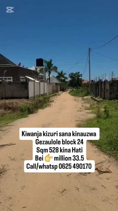 Residential Plot for Sale in Gezaulole, Dar Es Salaam (528 sqm)