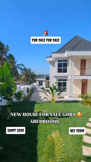 Nyumba ya vyumba vinne inauzwa Goba Centre, Dar Es Salaam (1200 sqm)