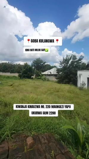 Kiwanja kinauzwa Goba Kulangwa, Dar Es Salaam sqm 2200 Kiwanja kinauzwa Goba Kulangwa, Dar Es Salaam sqm 2200