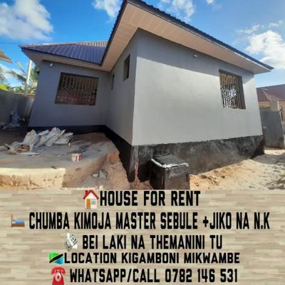 1 Bedroom House for Rent in Mikwambe, Dar Es Salaam
