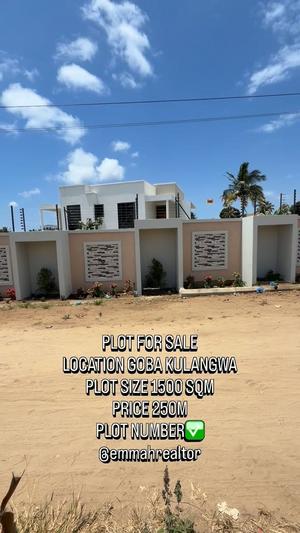 Kiwanja kinauzwa Goba Kulangwa, Dar Es Salaam (1500 sqm) Kiwanja kinauzwa Goba Kulangwa, Dar Es Salaam (1500 sqm)