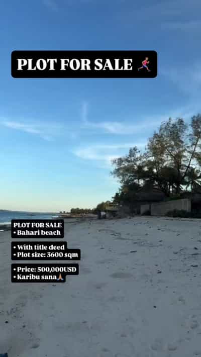 Residential Plot for Sale in Bahari beach, Dar Es Salaam (3600 sqm)