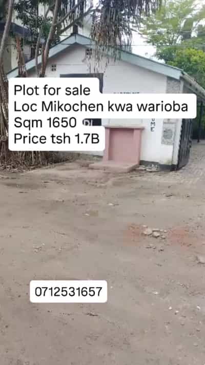 Kiwanja kinauzwa Mikocheni kwa warioba, Dar Es Salaam sqm 1650