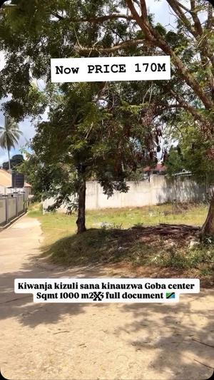 Kiwanja kinauzwa Goba Center, Dar Es Salaam sqm 1045 Kiwanja kinauzwa Goba Center, Dar Es Salaam sqm 1045