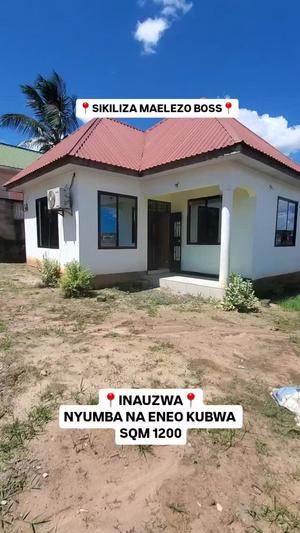 Nyumba ya vyumba viwili inauzwa Goba Mageti, Dar Es Salaam (1200 sqm)