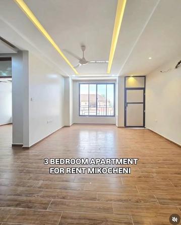 Apartment ya vyumba vitatu inapangishwa Mikocheni, Dar Es Salaam