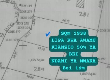 Viwanja vinauzwa Michese, Dodoma (1938 sqm)