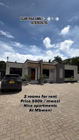 Nyumba ya vyumba viwili inapangishwa Mbweni, Dar Es Salaam