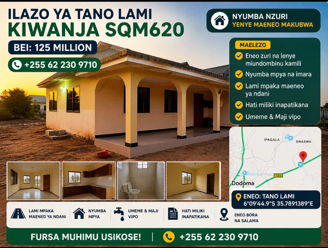 4 Bedrooms House for sale in Dodoma, Dodoma 4 Bedrooms House for sale in Dodoma, Dodoma