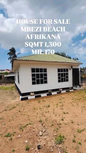 2 Bedrooms House for Sale in Mbezi Beach, Dar Es Salaam (1300 sqm)