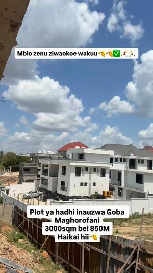 Kiwanja kinauzwa Goba Maghorofani, Dar Es Salaam (3000 sqm)