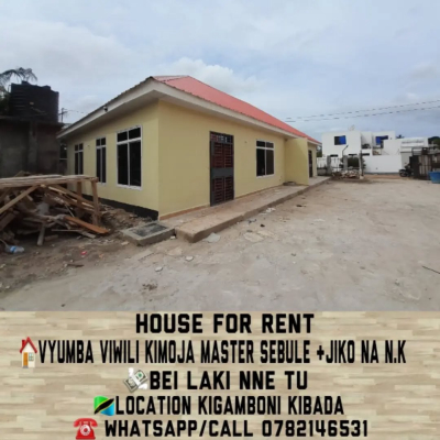 Nyumba ya vyumba viwili inapangishwa Kigamboni, Dar Es Salaam