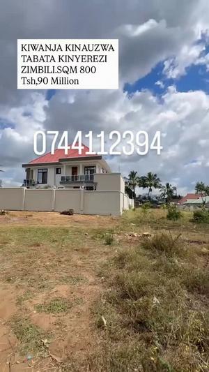 Kiwanja kinauzwa Tabata Kinyerezi Zimbili, Dar Es Salaam sqm 800 Kiwanja kinauzwa Tabata Kinyerezi Zimbili, Dar Es Salaam sqm 800