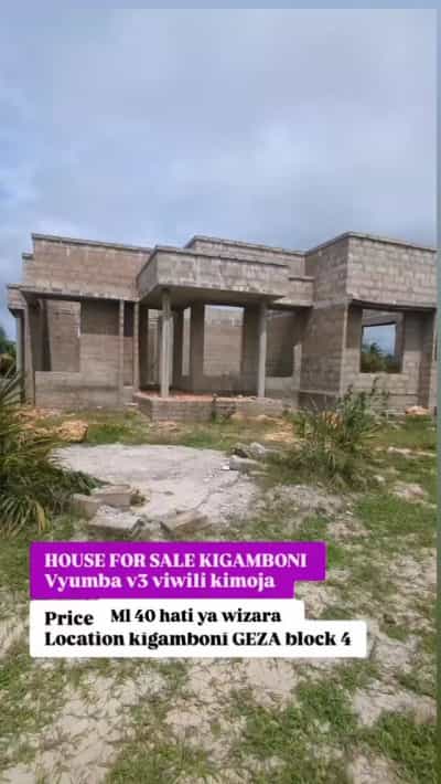 Nyumba ya vyumba vitatu inauzwa Geza Ulole, Kigamboni, Dar Es Salaam (401 sqm)