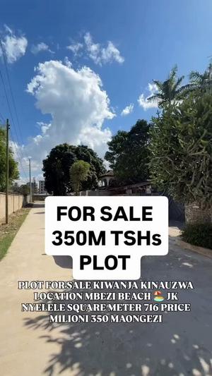 Kiwanja kinauzwa Mbezi Beach, Dar Es Salaam (716 sqm) Kiwanja kinauzwa Mbezi Beach, Dar Es Salaam (716 sqm)