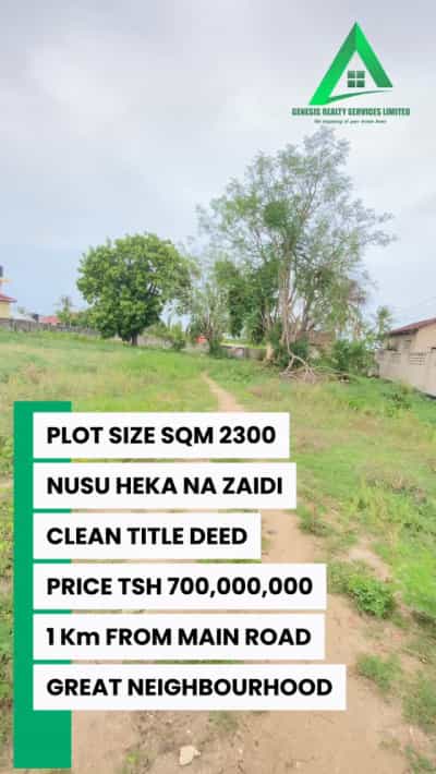 Kiwanja kinauzwa Bahari Beach, Dar Es Salaam (2300 sqm)