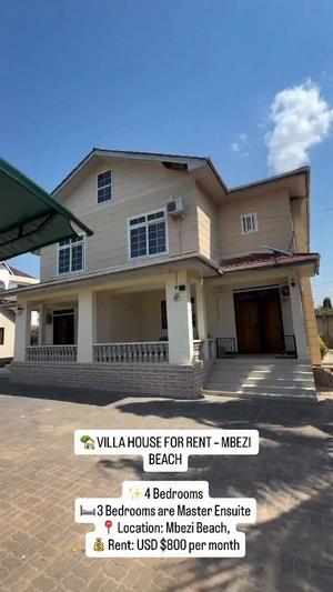 Villa ya vyumba vinne inapangishwa Mbezi Beach, Dar Es Salaam Villa ya vyumba vinne inapangishwa Mbezi Beach, Dar Es Salaam