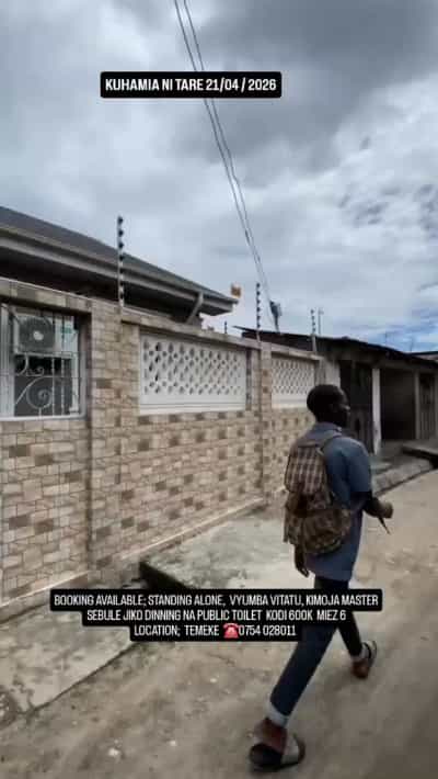 Nyumba ya vyumba vitatu inapangishwa Temeke, Dar Es Salaam