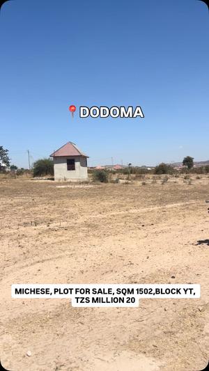 Residential Plot for Sale in Michese Block Yt, Dodoma (1502 sqm)