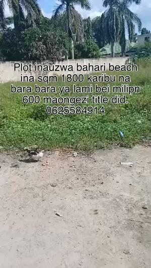 Plot for sale in Bahari Beach, Dar Es Salaam sqm 1800 Plot for sale in Bahari Beach, Dar Es Salaam sqm 1800