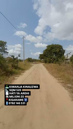 Plot for sale in Kigamboni Kisarawe, Dar Es Salaam sqm 520
