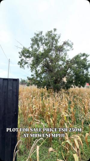 Plot for sale in Mbweni Mpiji, Dar Es Salaam