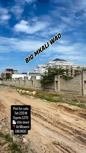 Residential Plot for Sale in Mbweni Ubungo, Dar Es Salaam (1270 sqm) Residential Plot for Sale in Mbweni Ubungo, Dar Es Salaam (1270 sqm)