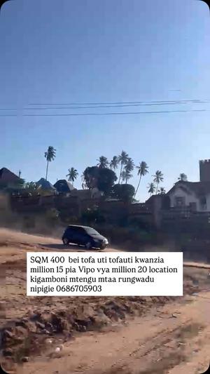 Viwanja vinauzwa Kigamboni Mtengu, Dar Es Salaam sqm 400