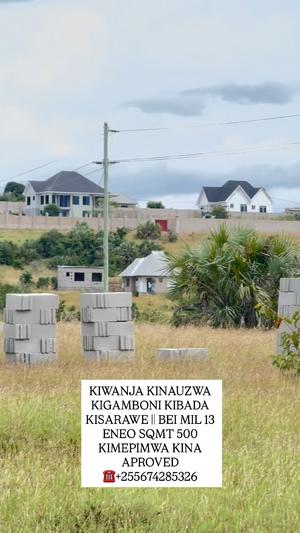 Kiwanja kinauzwa Kigamboni Kibada Kisarawe, Dar Es Salaam sqm 500