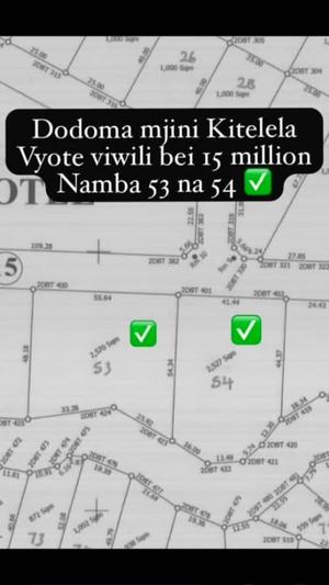 Kiwanja kinauzwa Iyumbu North Block E, Dodoma sqm 470 Kiwanja kinauzwa Iyumbu North Block E, Dodoma sqm 470