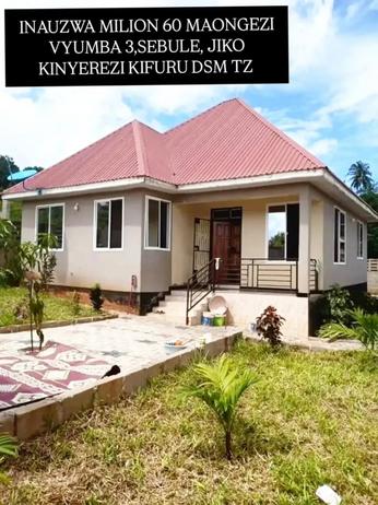Nyumba ya vyumba vitatu inauzwa Kifuru King'azi, Dar Es Salaam (400 sqm) Nyumba ya vyumba vitatu inauzwa Kifuru King'azi, Dar Es Salaam (400 sqm)