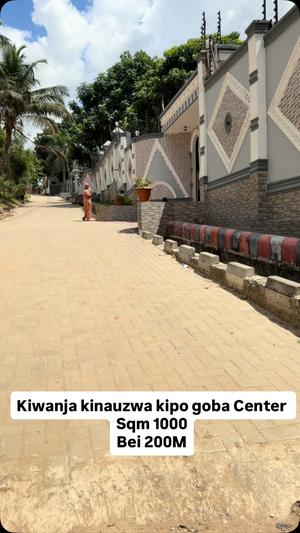 Kiwanja kinauzwa Goba Center, Dar Es Salaam sqm 1000