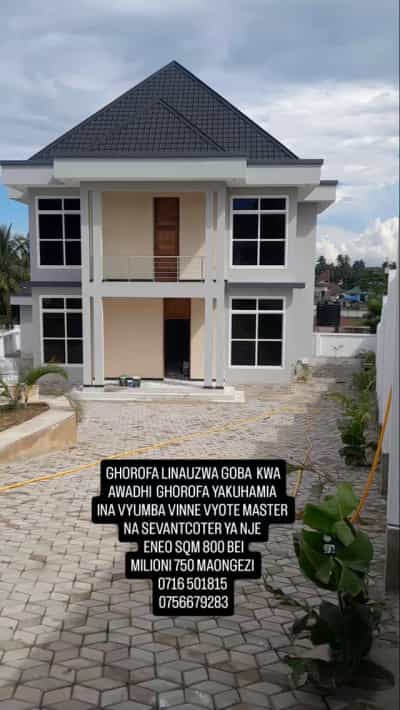 Nyumba ya vyumba vinne inauzwa Goba, Dar Es Salaam (800 sqm)