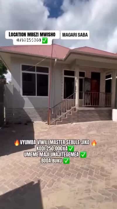 2 Bedrooms House for Rent in Mbezi Mwisho Magari Saba, Dar Es Salaam