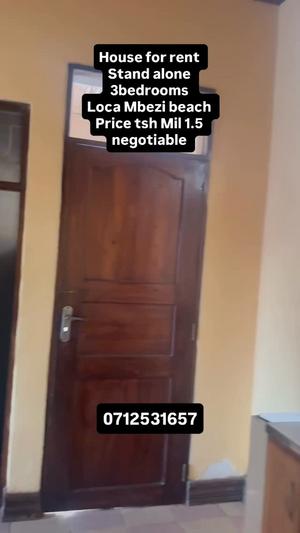 3 Bedrooms House for Rent in Mbezi Beach, Dar Es Salaam 3 Bedrooms House for Rent in Mbezi Beach, Dar Es Salaam