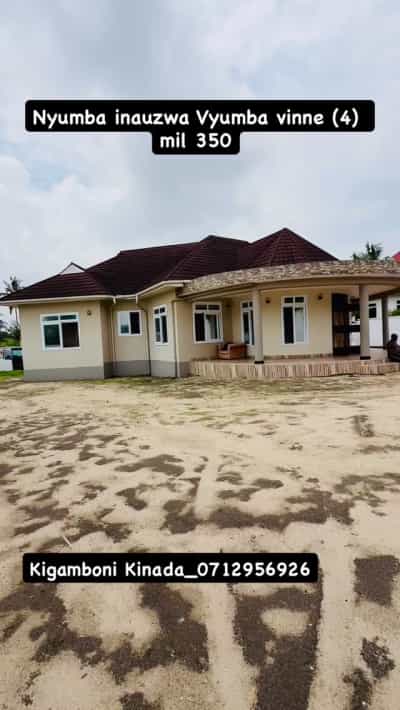 Nyumba ya vyumba vinne inauzwa Kibada, Kigamboni, Dar Es Salaam (500 sqm)