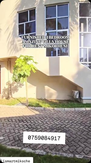Villa (Furnished) ya vyumba vitatu inapangishwa Mikocheni, Dar Es Salaam
