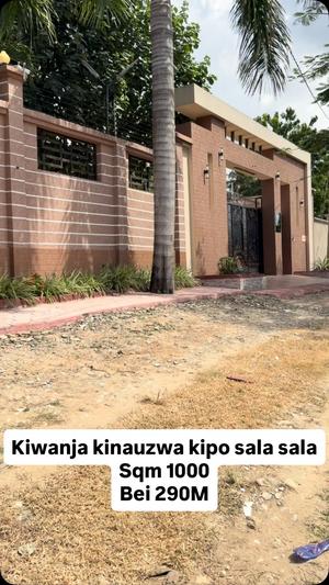 Kiwanja kinauzwa Sala Sala, Dar Es Salaam sqm 1000 Kiwanja kinauzwa Sala Sala, Dar Es Salaam sqm 1000