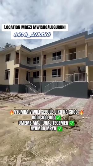 Apartment ya vyumba viwili inapangishwa Mbezi Luguruni, Dar Es Salaam Apartment ya vyumba viwili inapangishwa Mbezi Luguruni, Dar Es Salaam