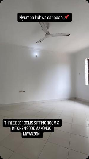 Apartment ya vyumba vitatu inapangishwa Makongo, Dar Es Salaam