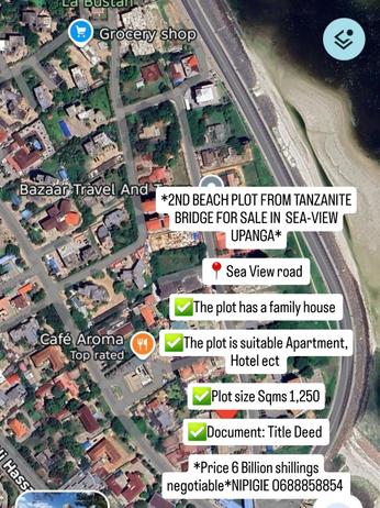 Residential Plot for Sale in Upanga, Dar Es Salaam (1250 sqm) Residential Plot for Sale in Upanga, Dar Es Salaam (1250 sqm)