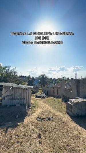 Plot for sale in Goba Kinzudi Magholofani, Dar Es Salaam sqm 891 Plot for sale in Goba Kinzudi Magholofani, Dar Es Salaam sqm 891