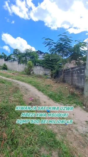 Plot for sale in Mbezi Kwa Msuguri, Dar Es Salaam sqm 500