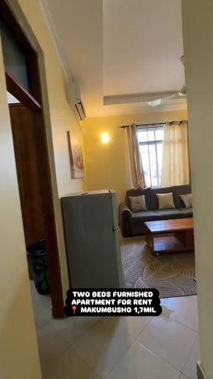 Apartment (Furnished) ya vyumba viwili inapangishwa Makumbusho, Dar Es Salaam