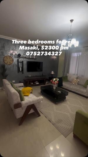 Apartment (Furnished) ya vyumba vitatu inapangishwa Masaki, Dar Es Salaam