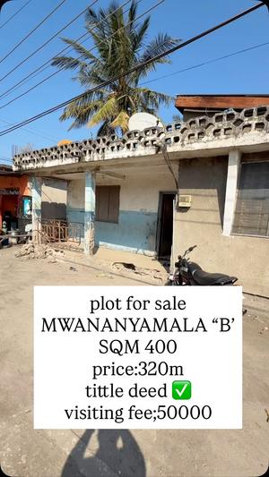 Residential Plot for Sale in Mwananyamala B, Dar Es Salaam (400 sqm) Residential Plot for Sale in Mwananyamala B, Dar Es Salaam (400 sqm)
