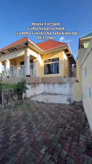 Nyumba ya vyumba viwili inauzwa Goba Kings, Dar Es Salaam (400 sqm)