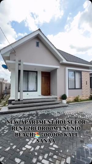 Apartment ya vyumba viwili inapangishwa Ununio Beach, Dar Es Salaam