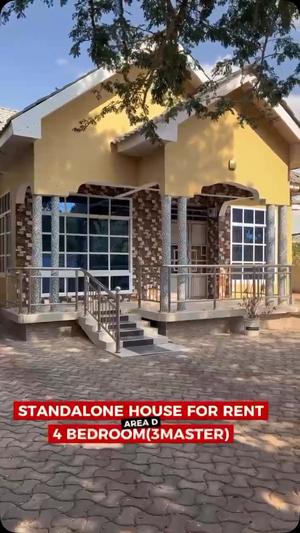 Nyumba ya vyumba vinne inapangishwa Area D, Dodoma Nyumba ya vyumba vinne inapangishwa Area D, Dodoma
