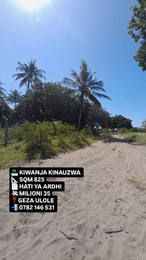 Kiwanja kinauzwa Kigamboni Geza Ulole, Dar Es Salaam sqm 825